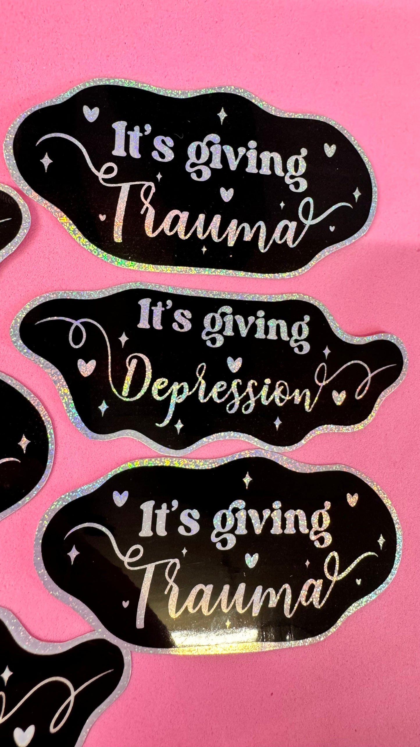 It’s Giving Trauma/Depression Stickers