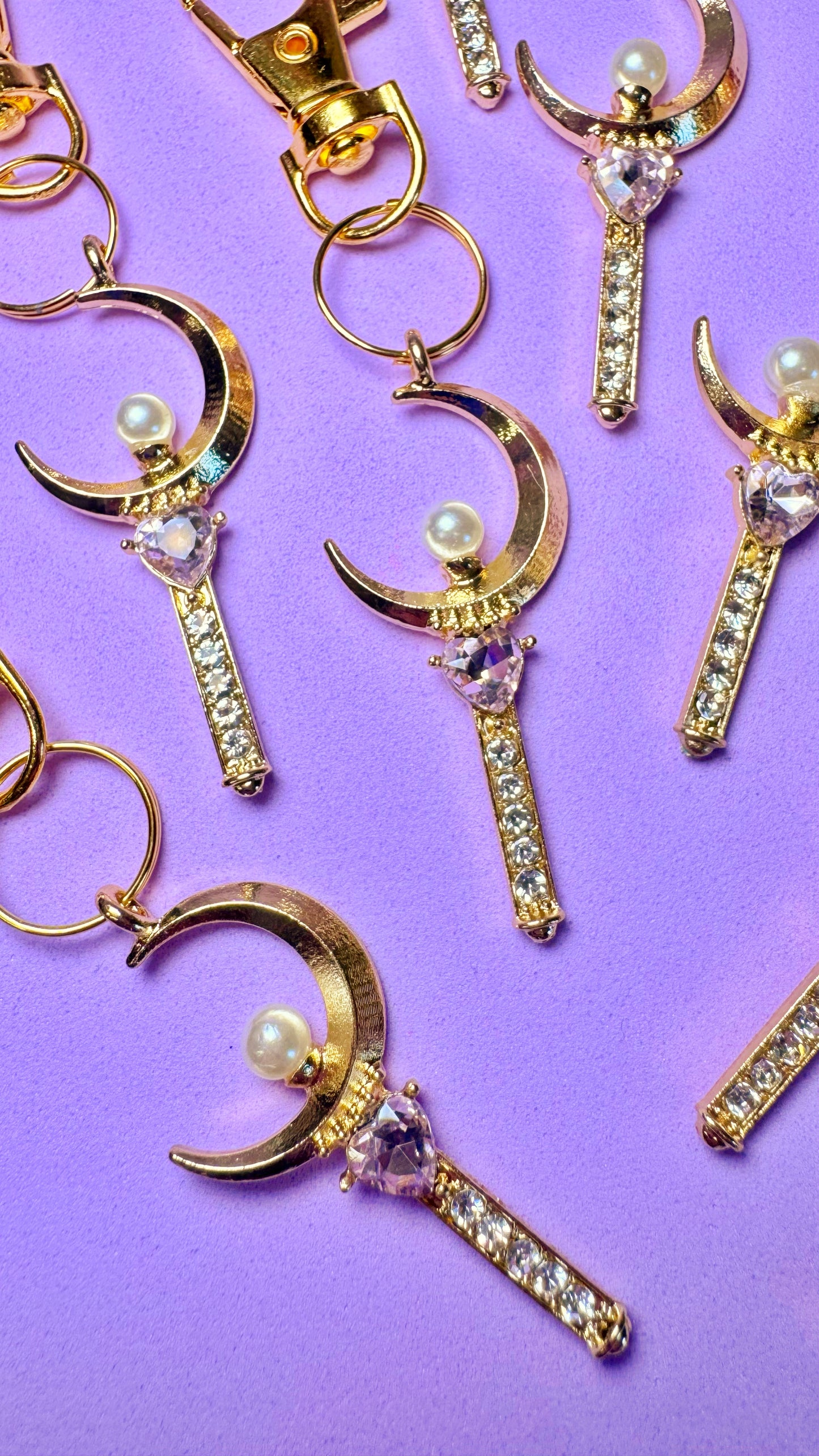 Gold Moon Keychains