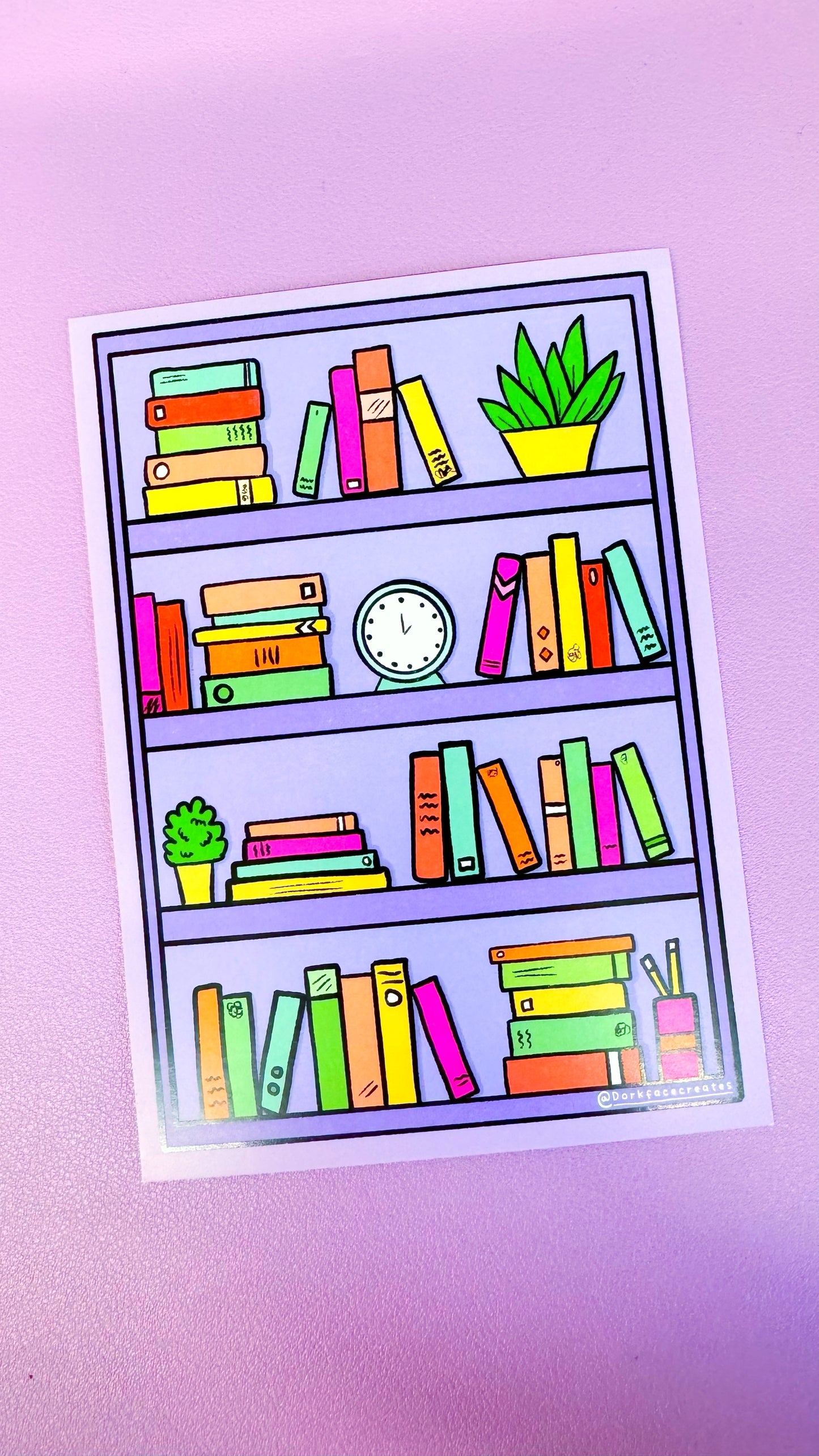 Bookshelf Postcard