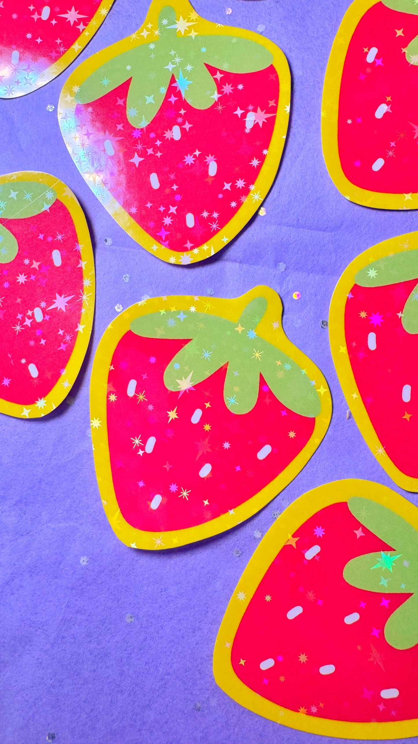 Strawb Glitter Sticker