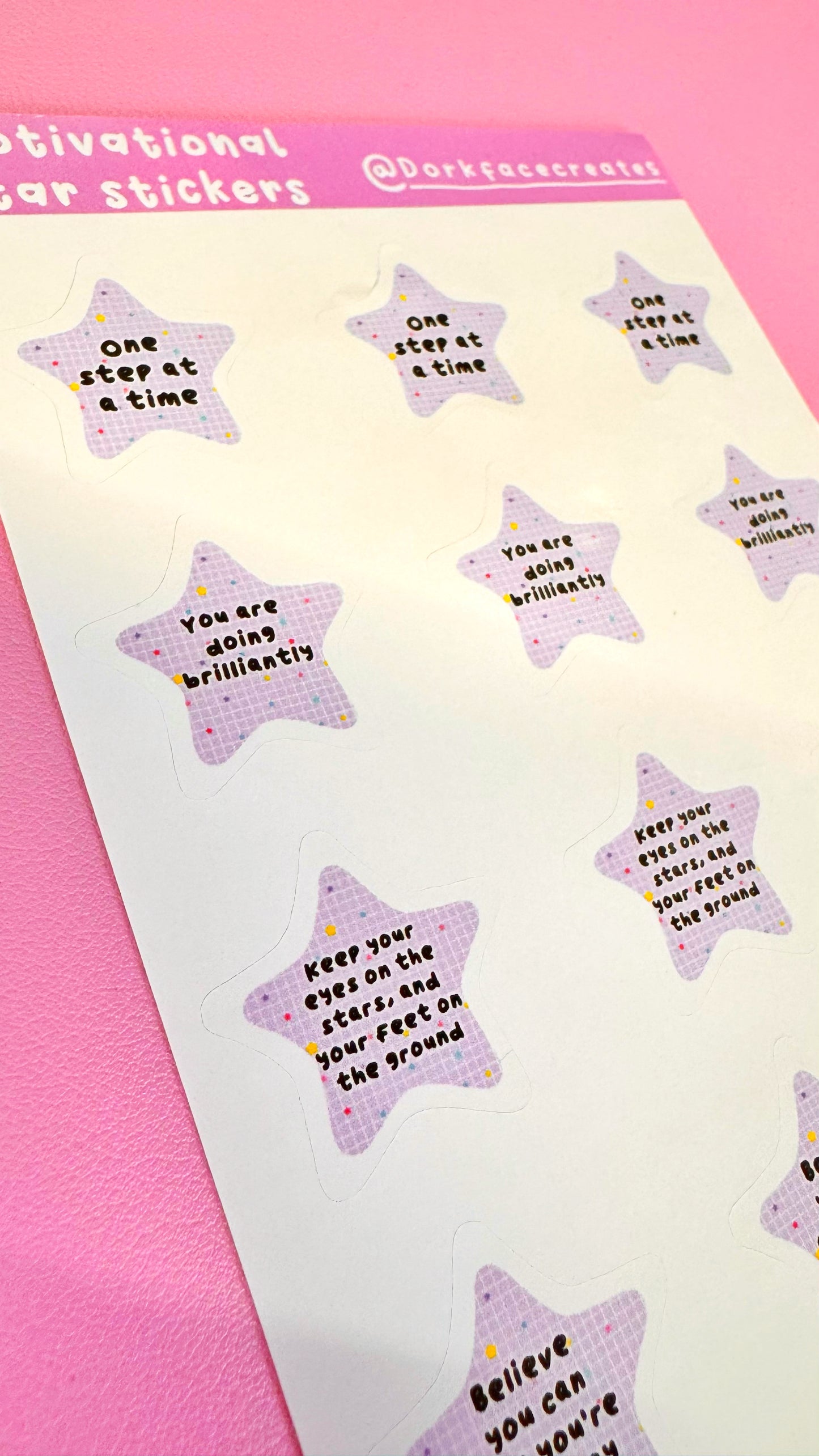 Motivational Star Stickers