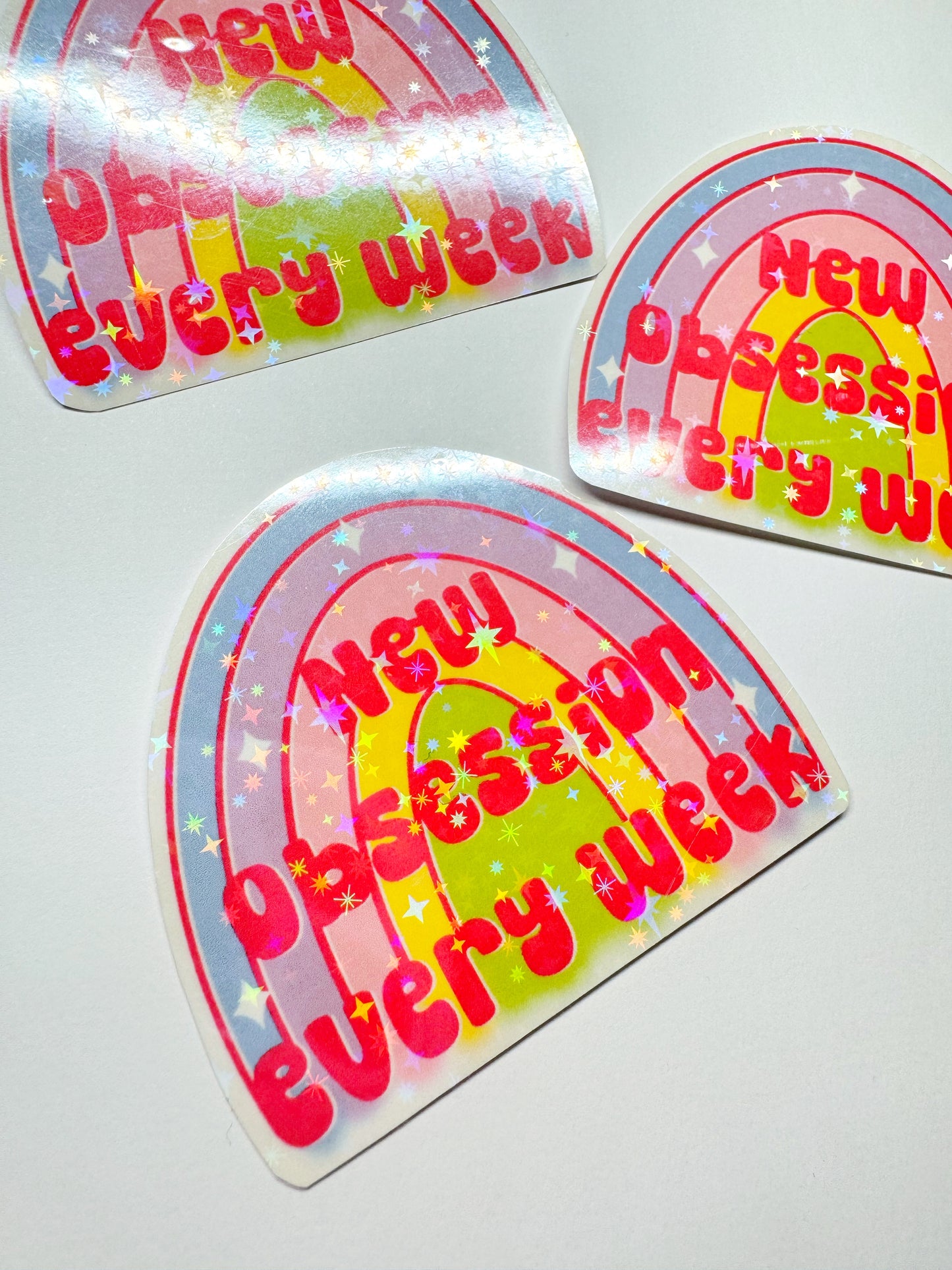 New Obsession Glitter Sticker