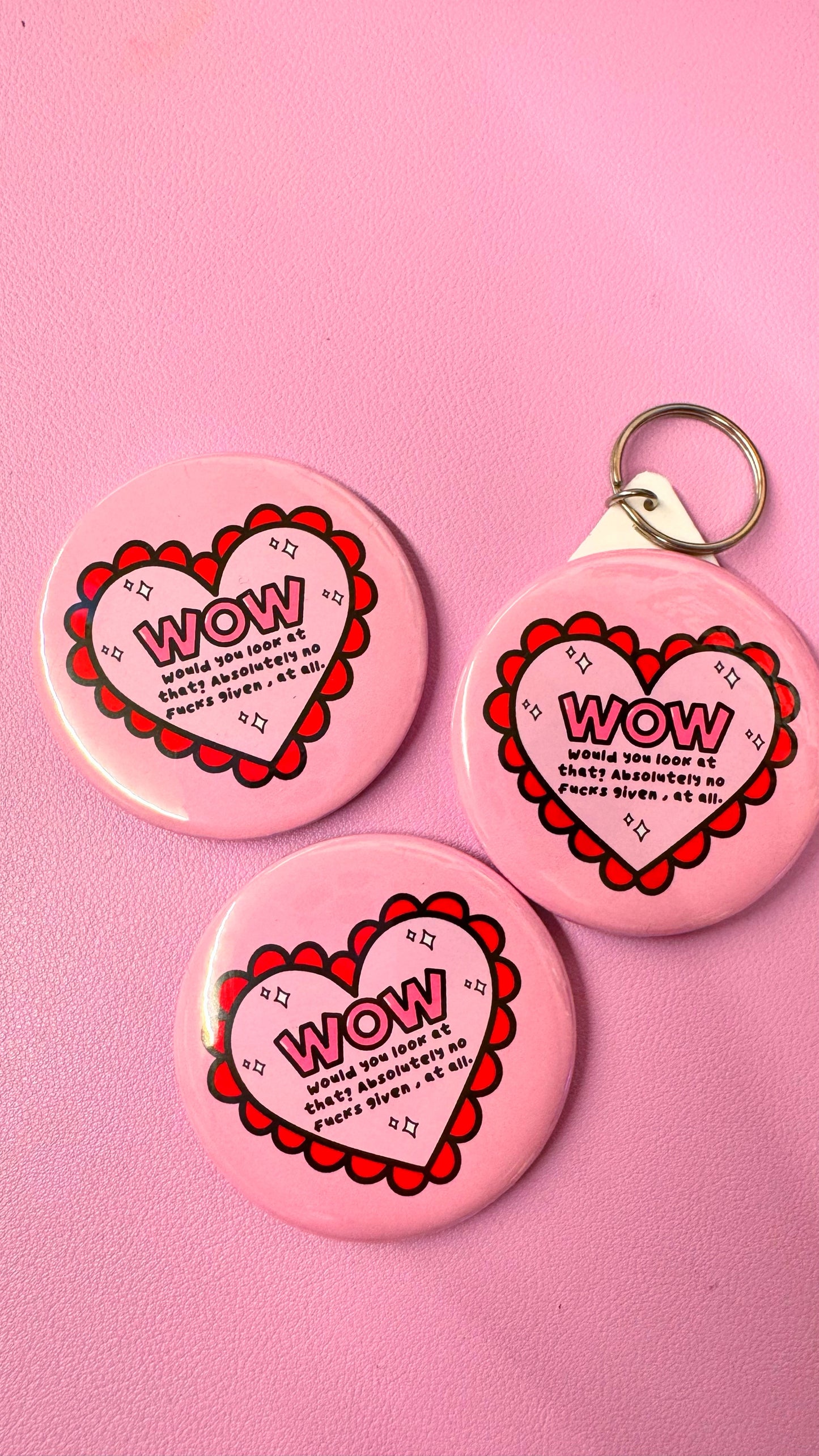 Wow Keyring/Badge/Magnet/Mirror
