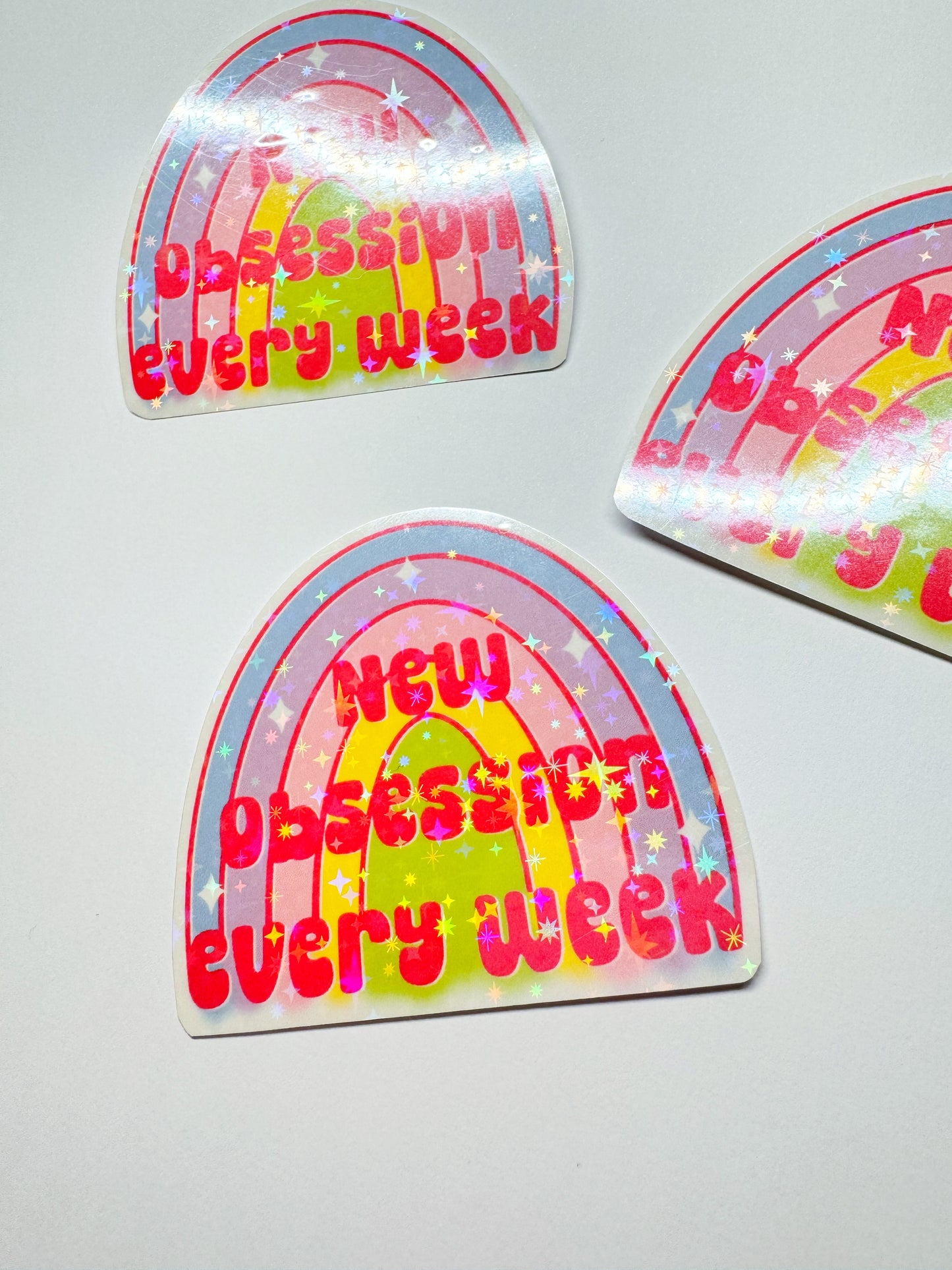 New Obsession Glitter Sticker