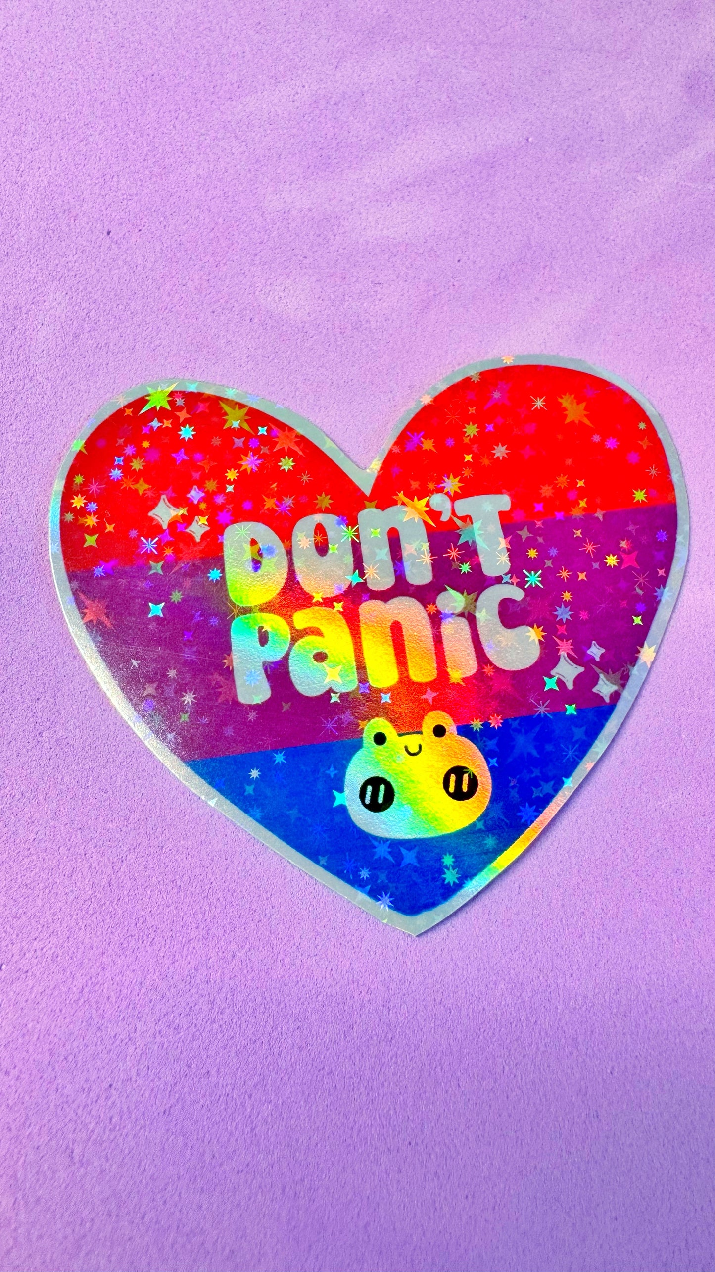 Don’t Panic Bi Heart Sticker