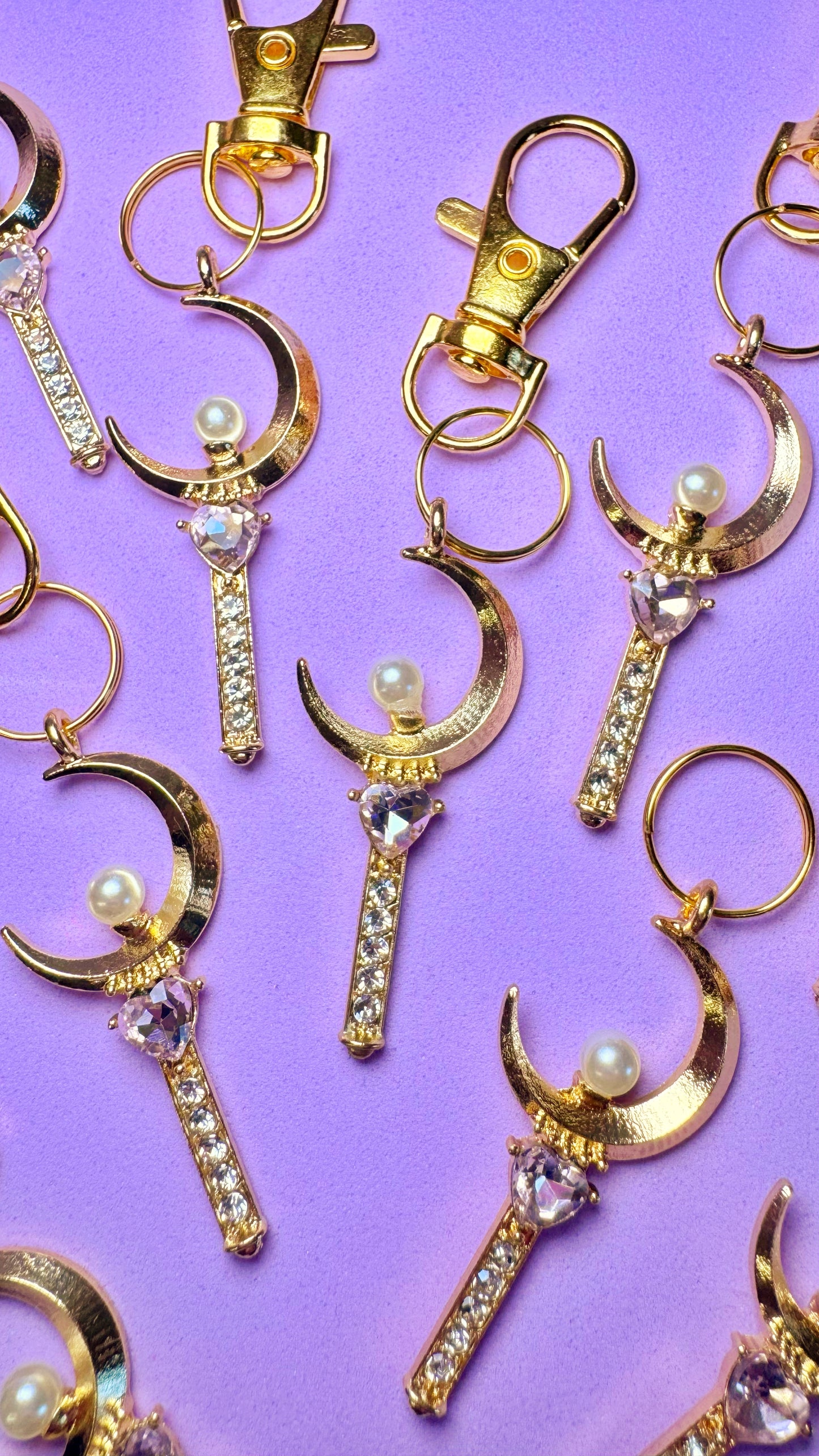 Gold Moon Keychains