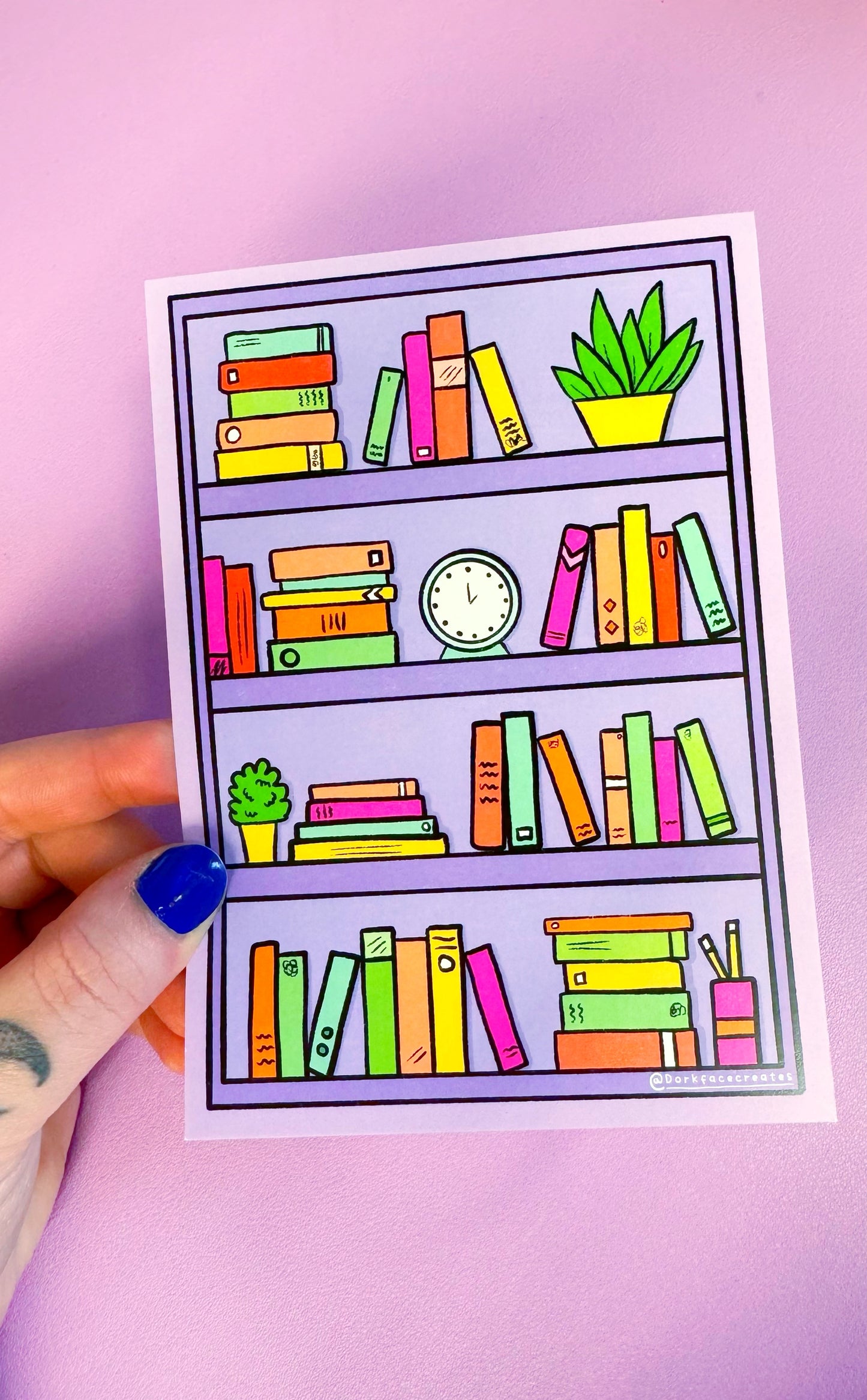 Bookshelf Postcard