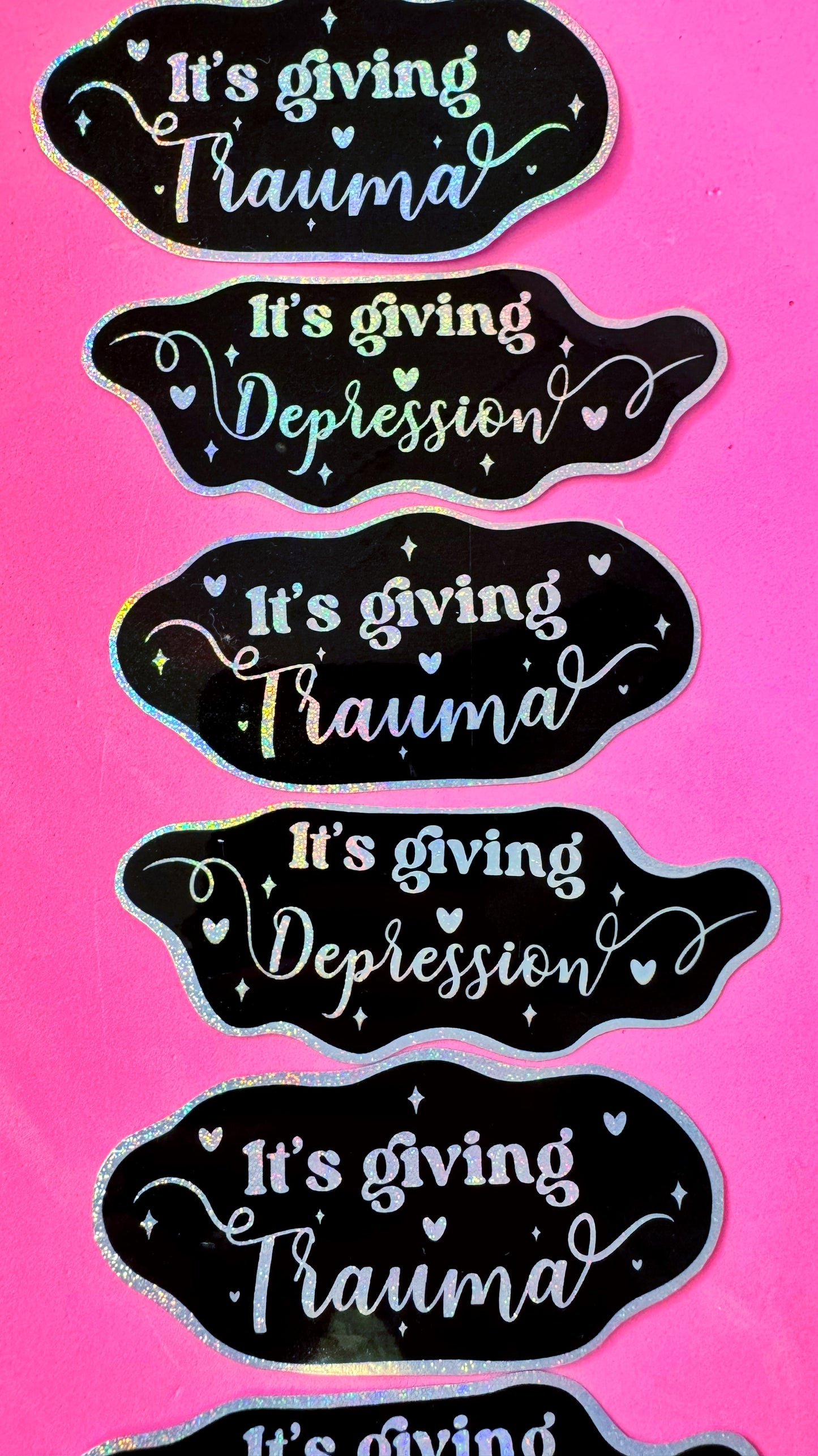 It’s Giving Trauma/Depression Stickers
