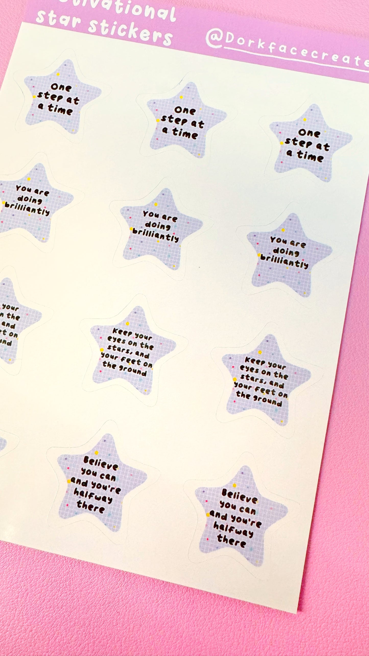 Motivational Star Stickers