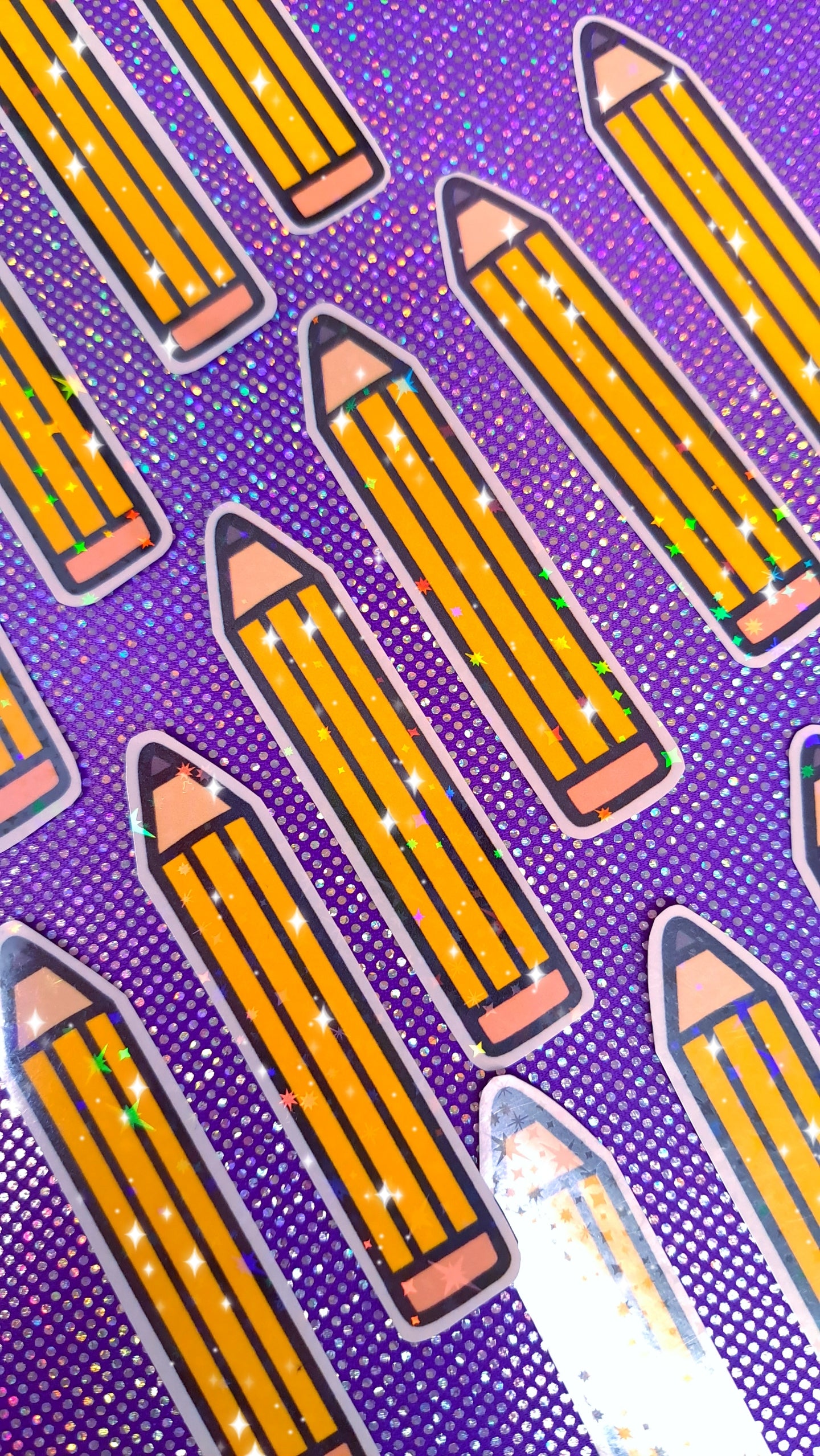 Glitter Pencil Stickers