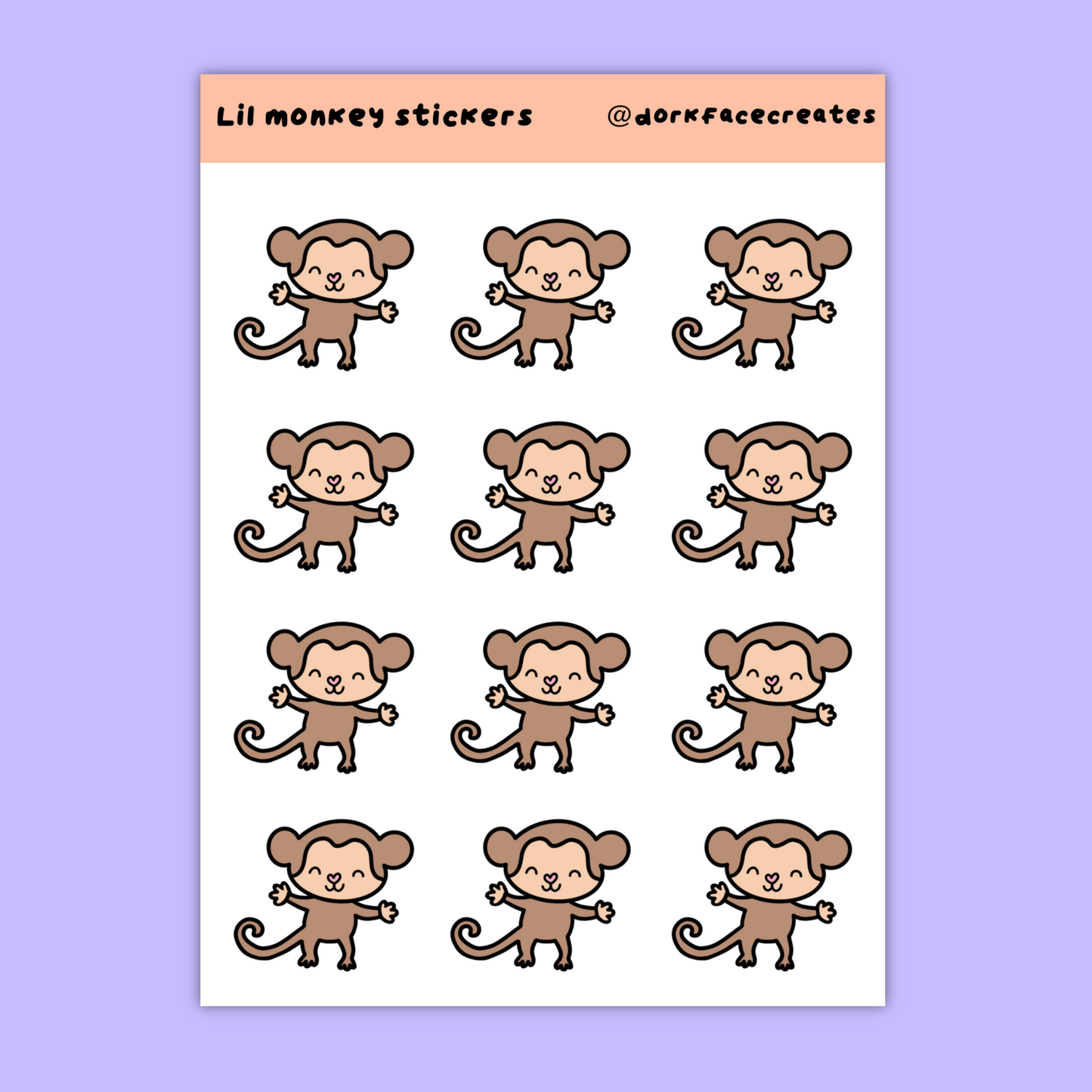 Lil Monkey Stickers