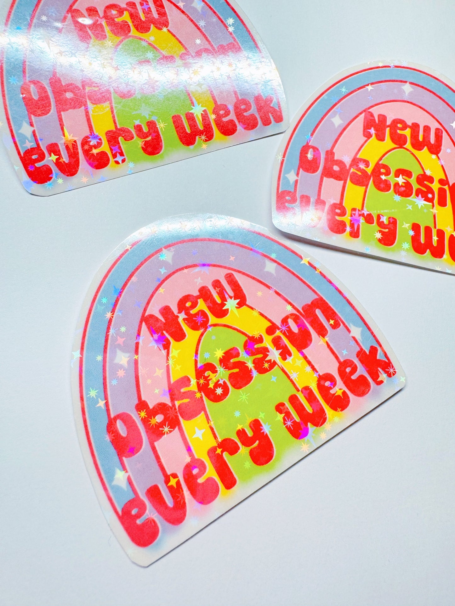 New Obsession Glitter Sticker