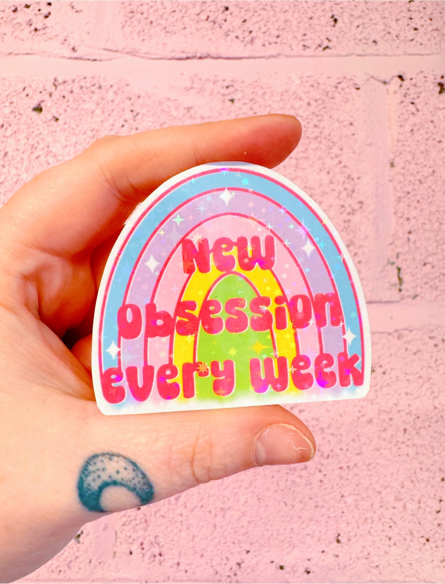 New Obsession Glitter Sticker