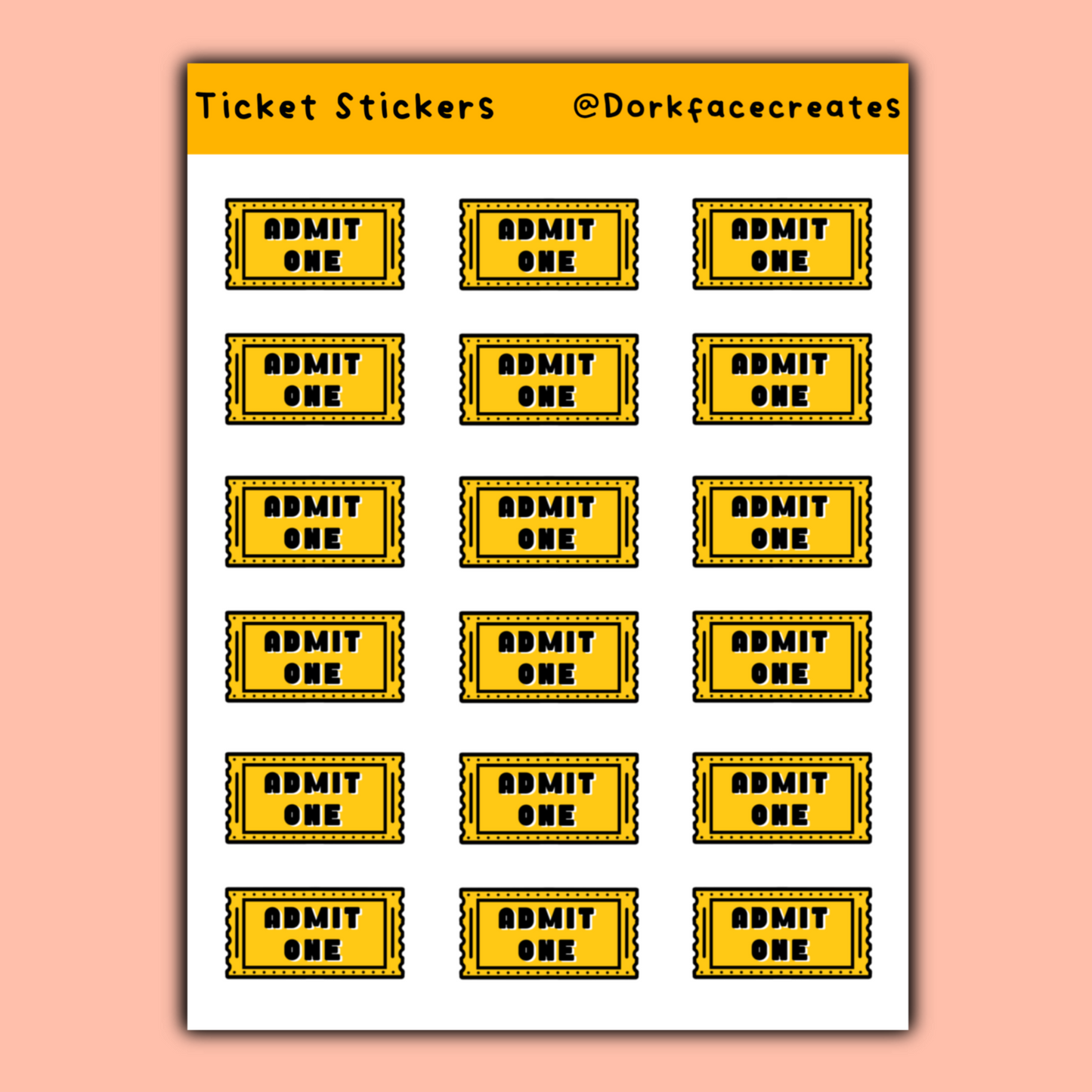 Ticket Stickers