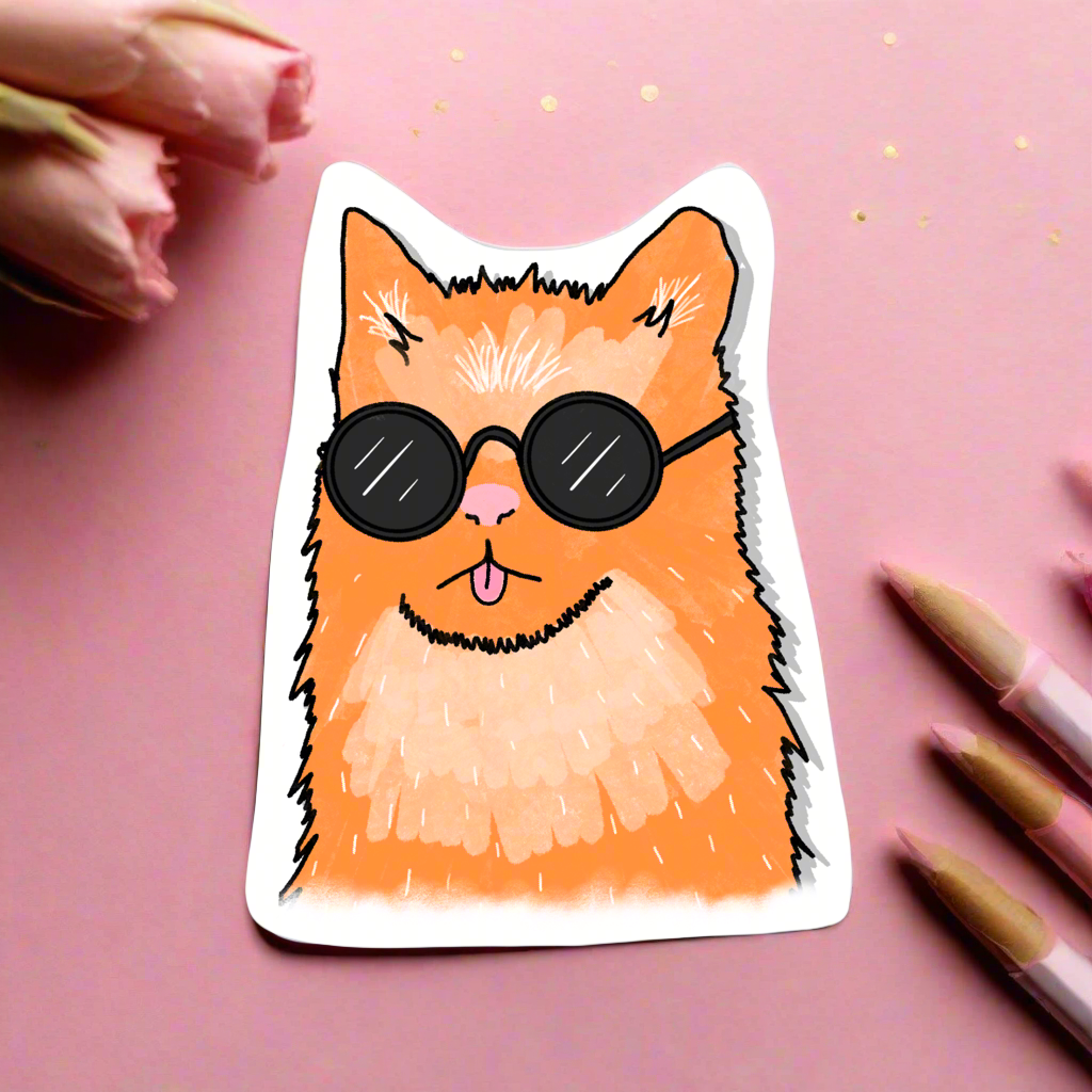 Cool Cat Sticker