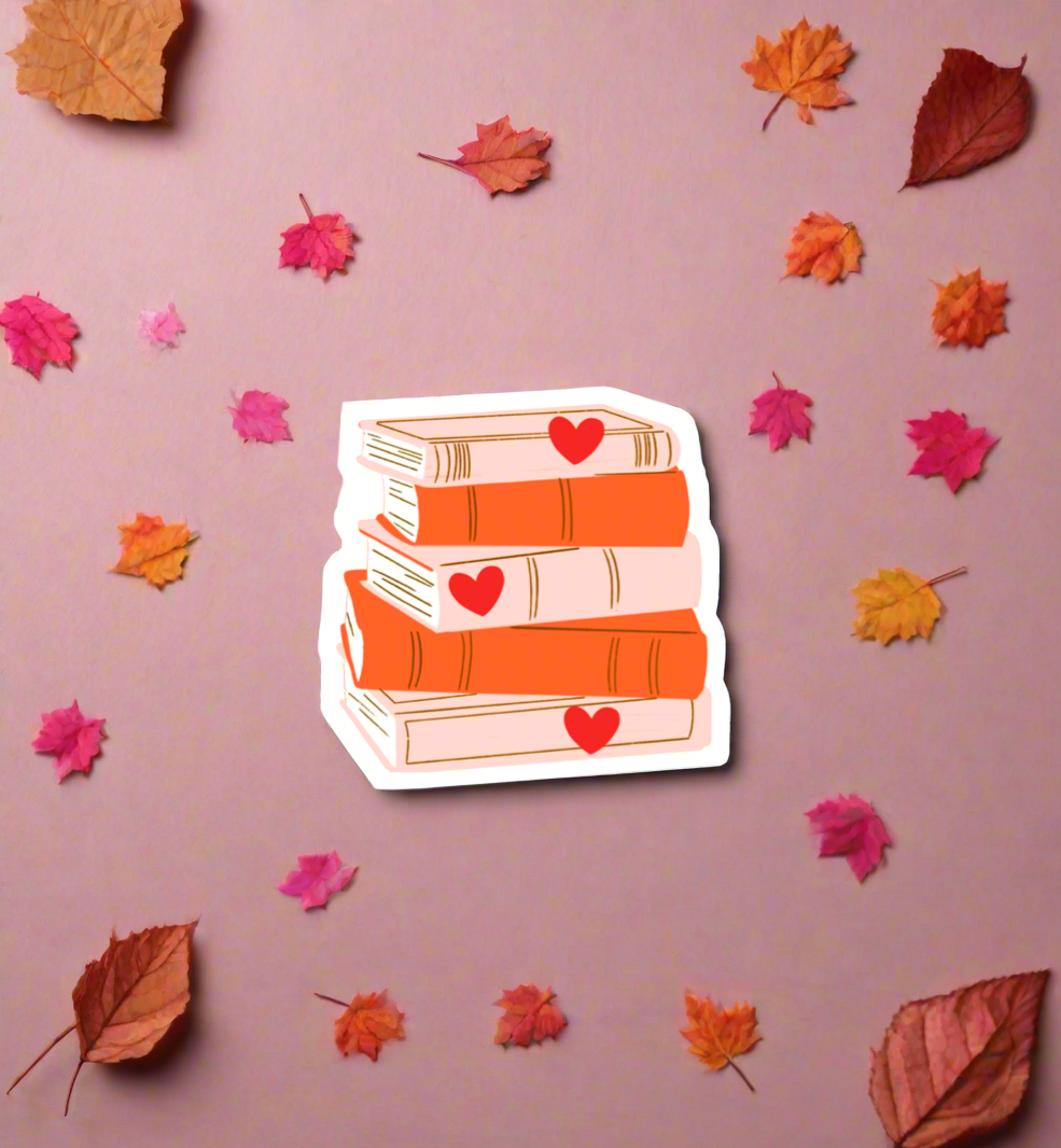 Book Pile Sticker