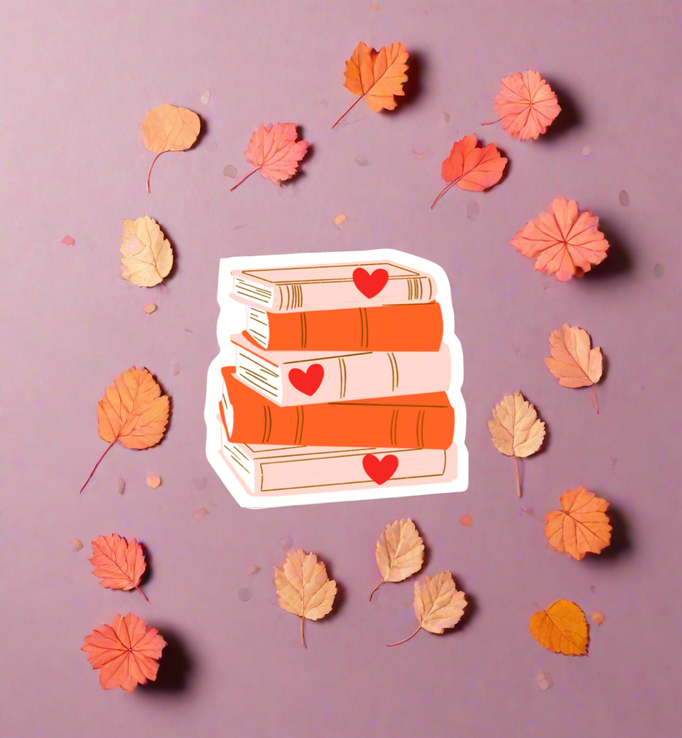 Book Pile Sticker