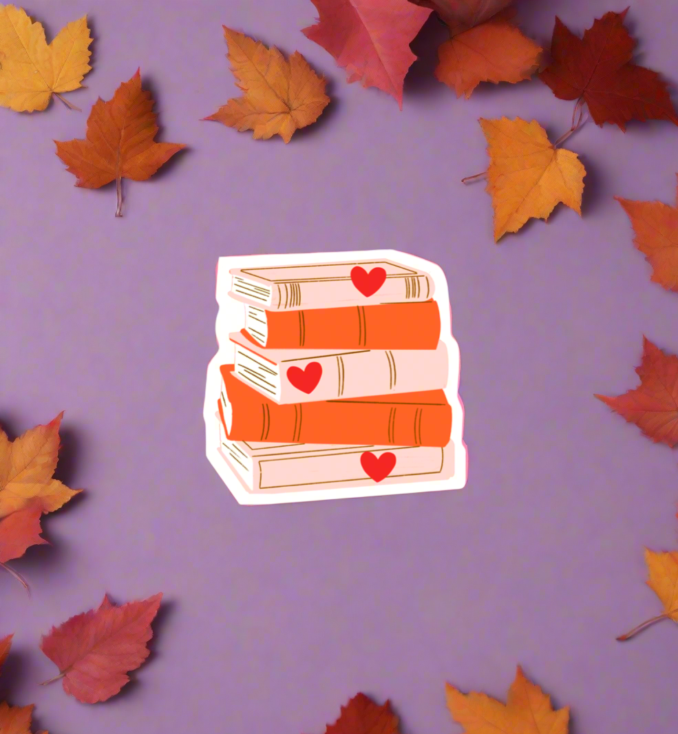 Book Pile Sticker