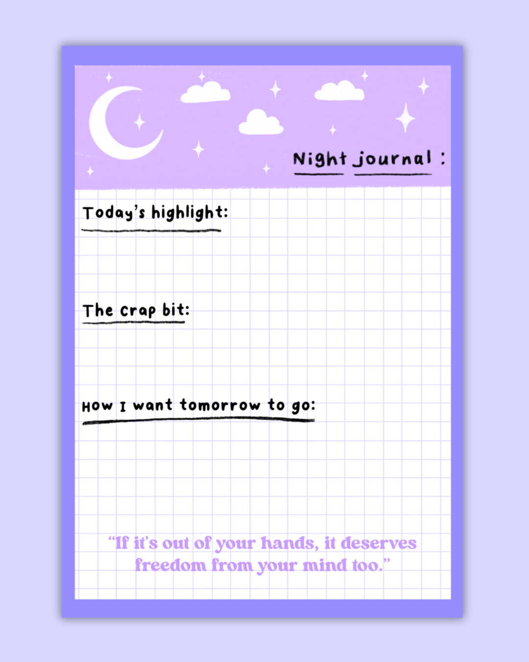 Night Journal Notepad 🌙