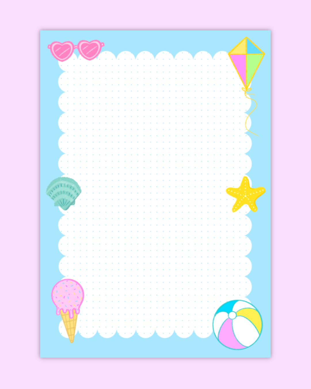 Summer A5 Notepad