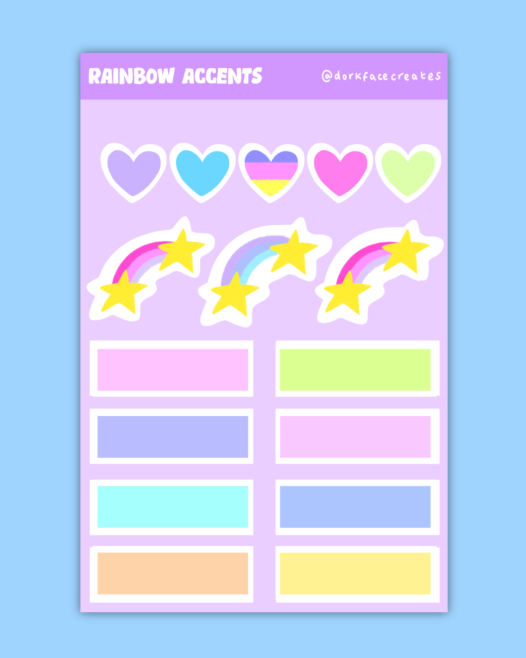 Rainbow Accents Stickers