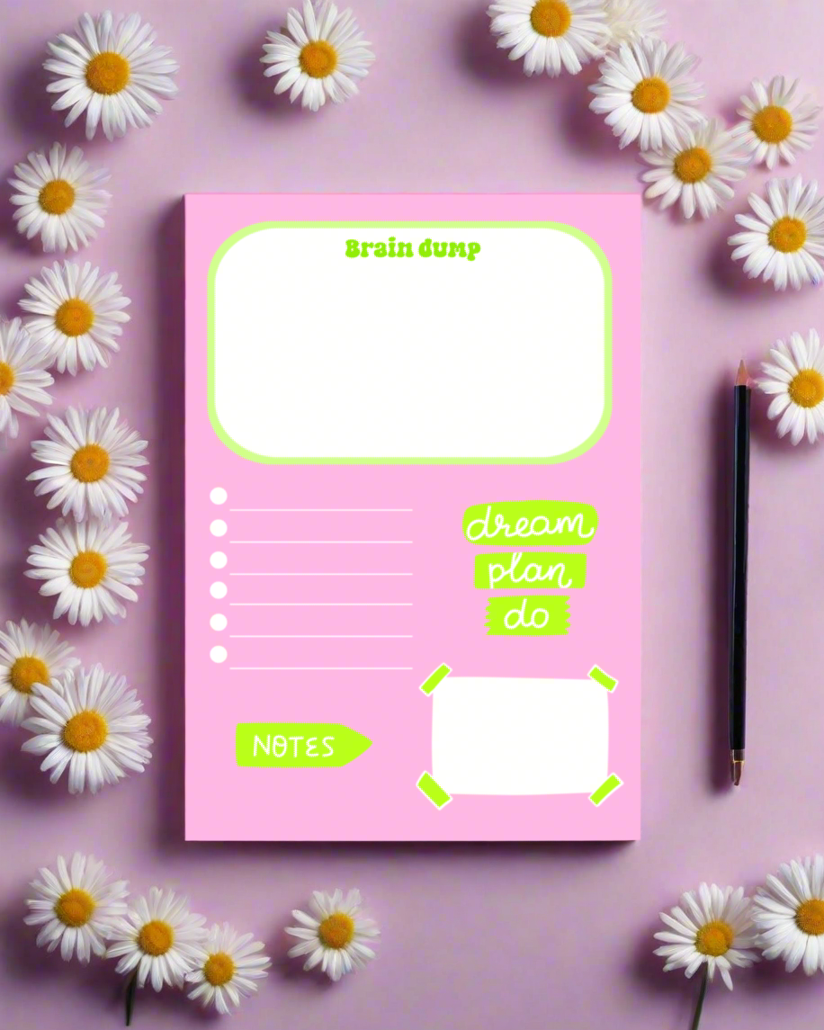 Brain Dump A5 Notepad