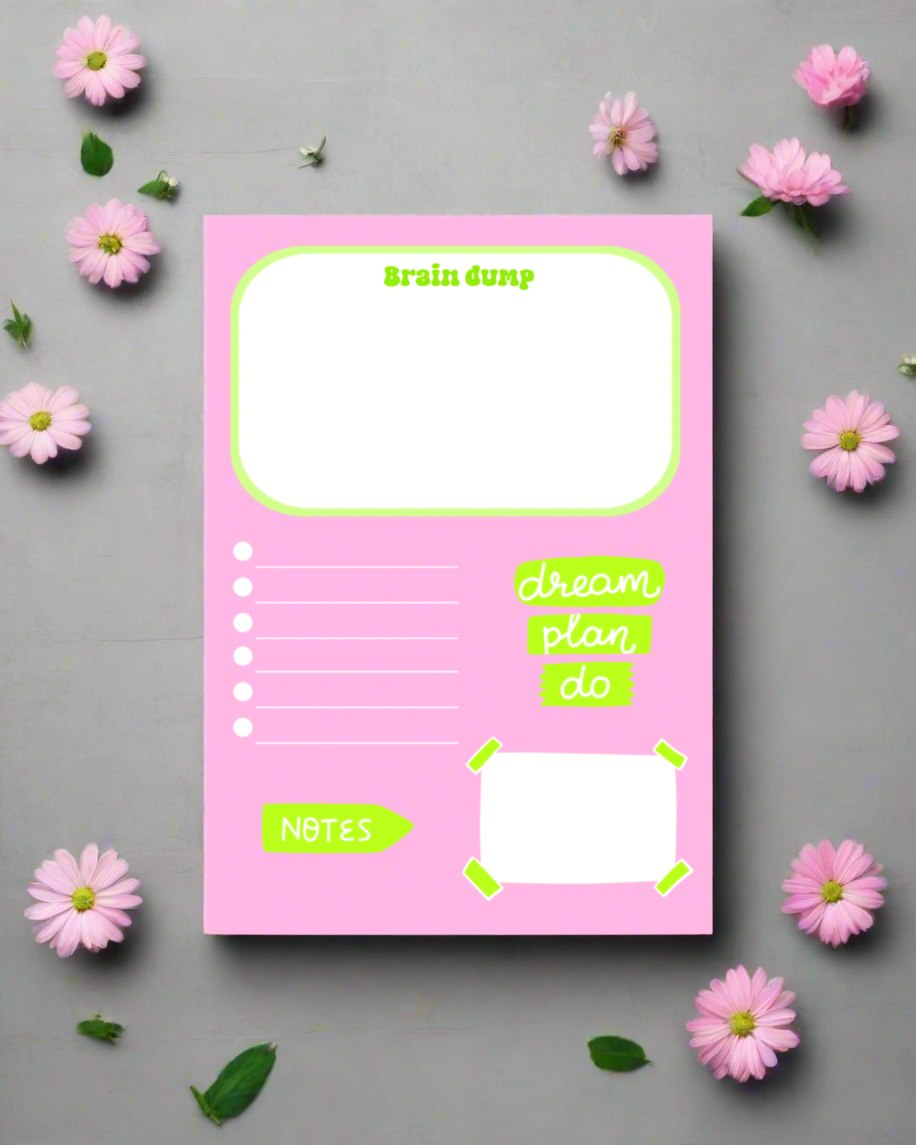 Brain Dump A5 Notepad