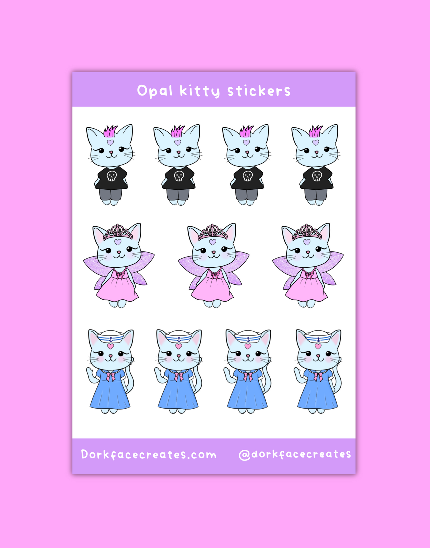 Opal Kitty Stickers