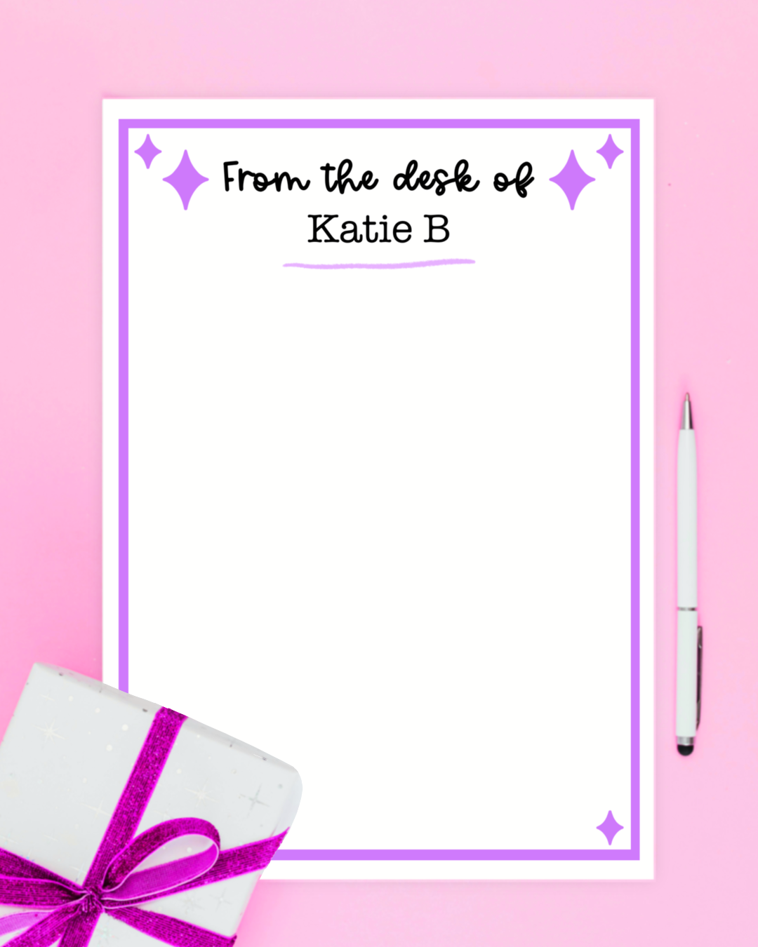 From The Desk Personalised Notepad