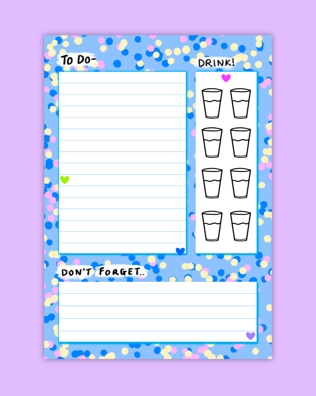 Daily Confetti Notepad 🎉