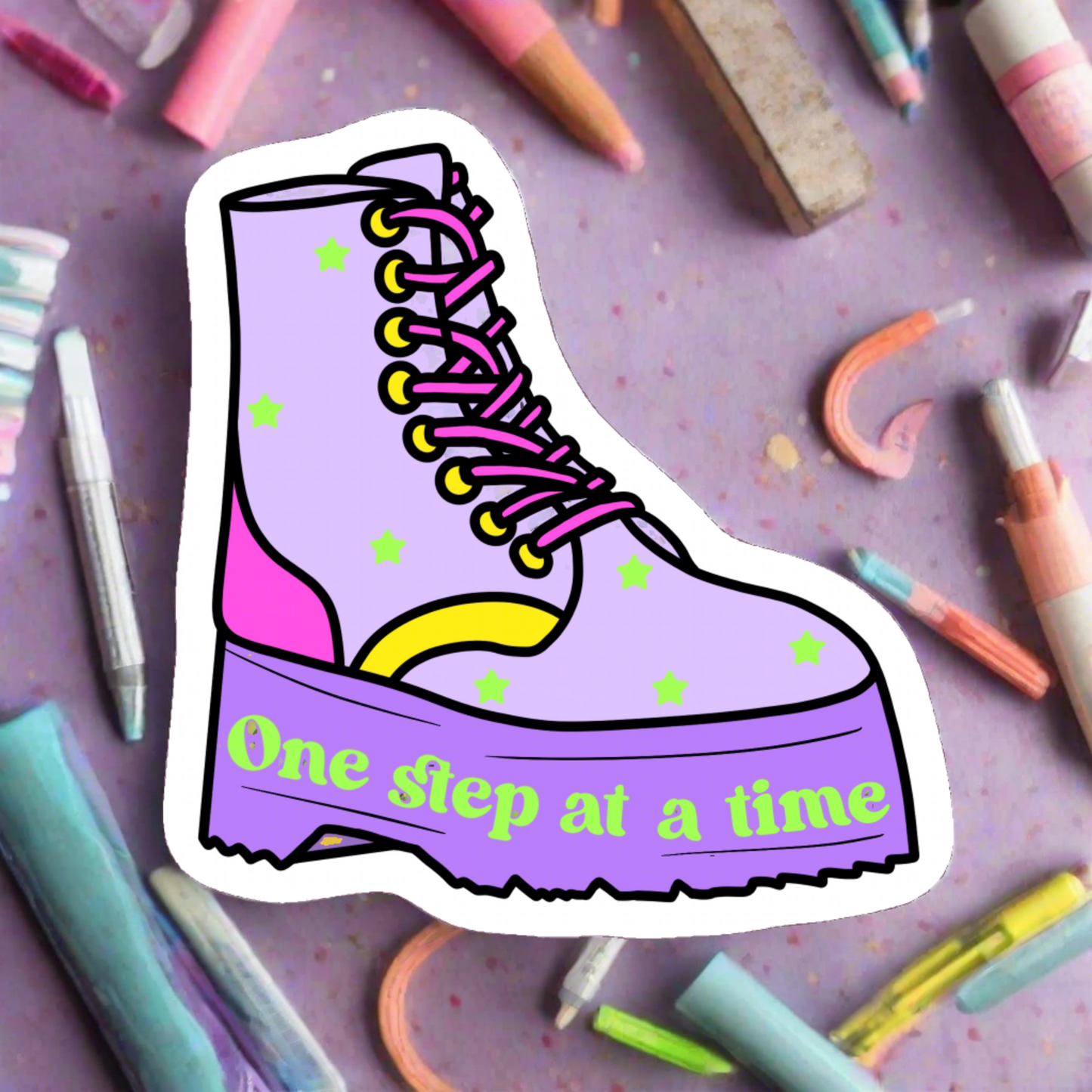 One Step At a Time Sticker