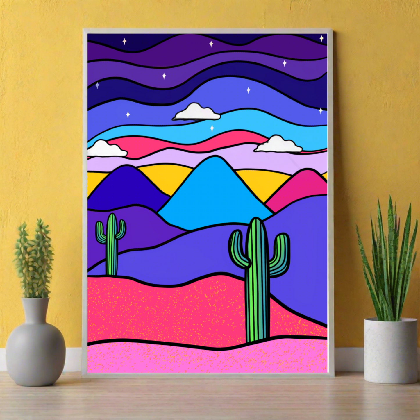 Colourful Desert Art Print