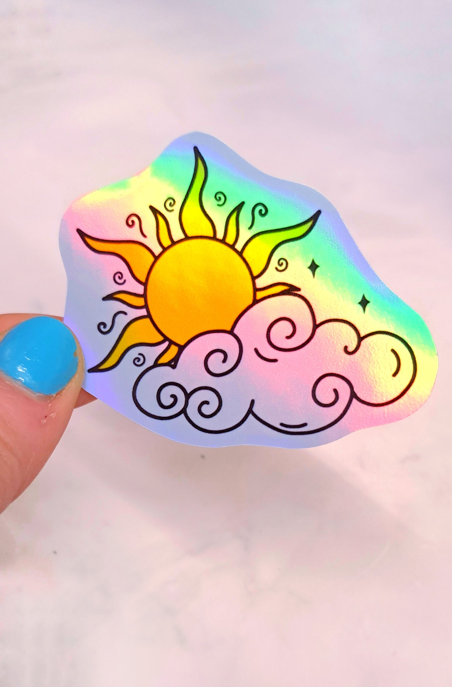 Sun Holographic Sticker