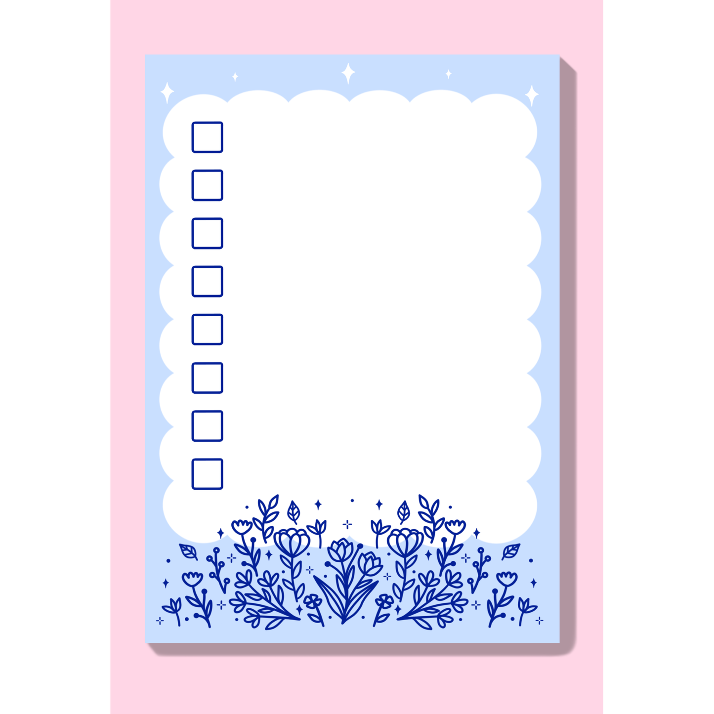 Floral Checklist Notepad A6