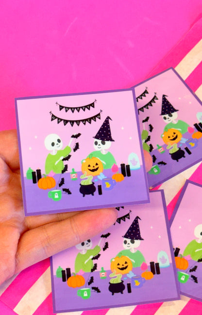 Skeleton Party Sticker
