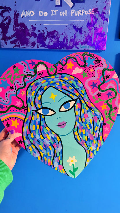 Weird Girl Heart Canvas