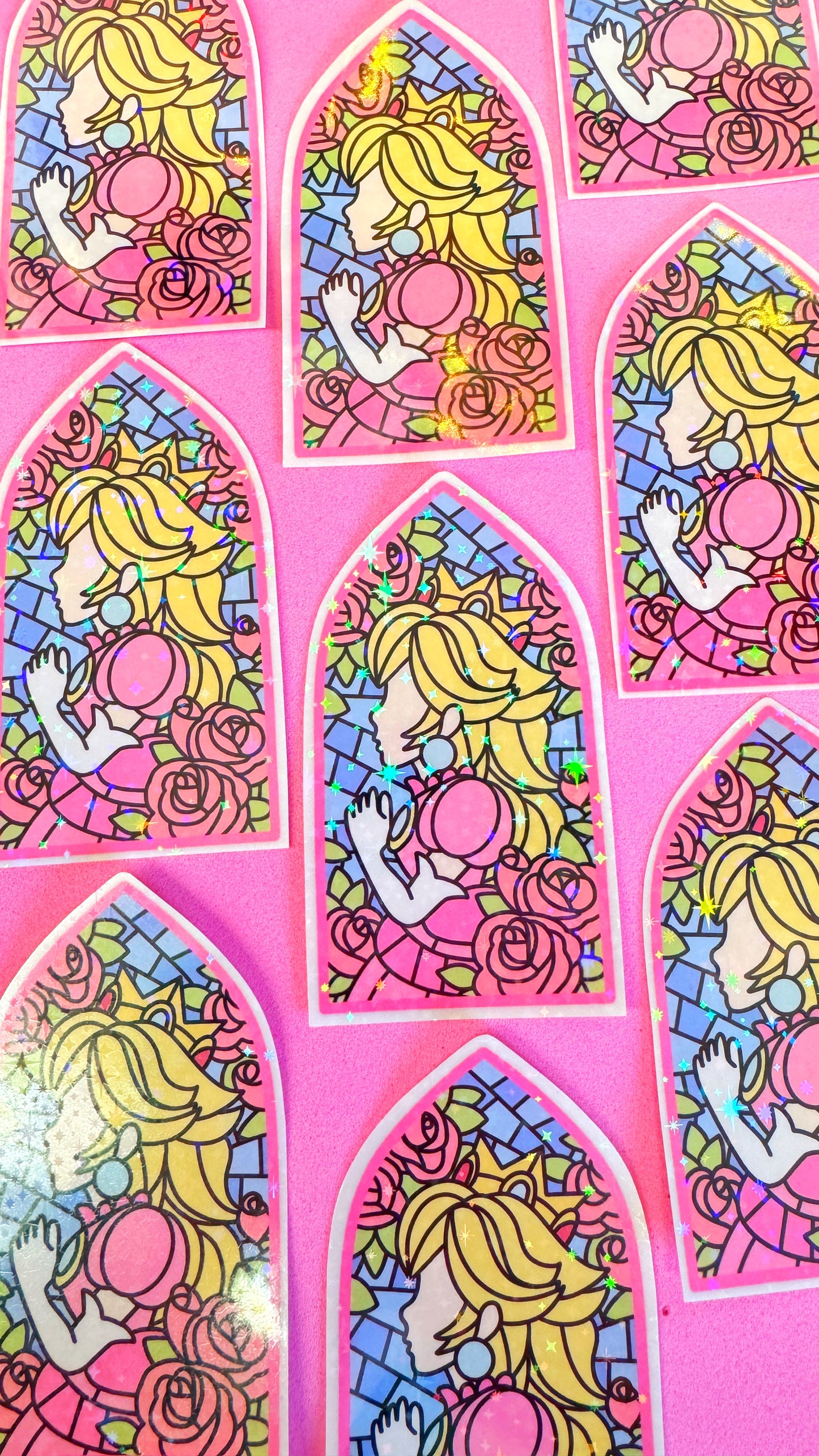 Peach Window Sticker