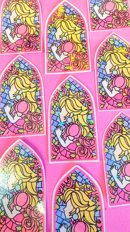 Peach Window Sticker