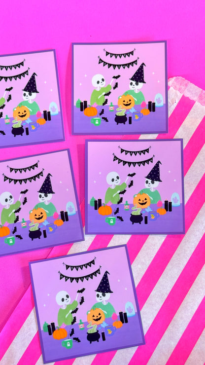 Skeleton Party Sticker
