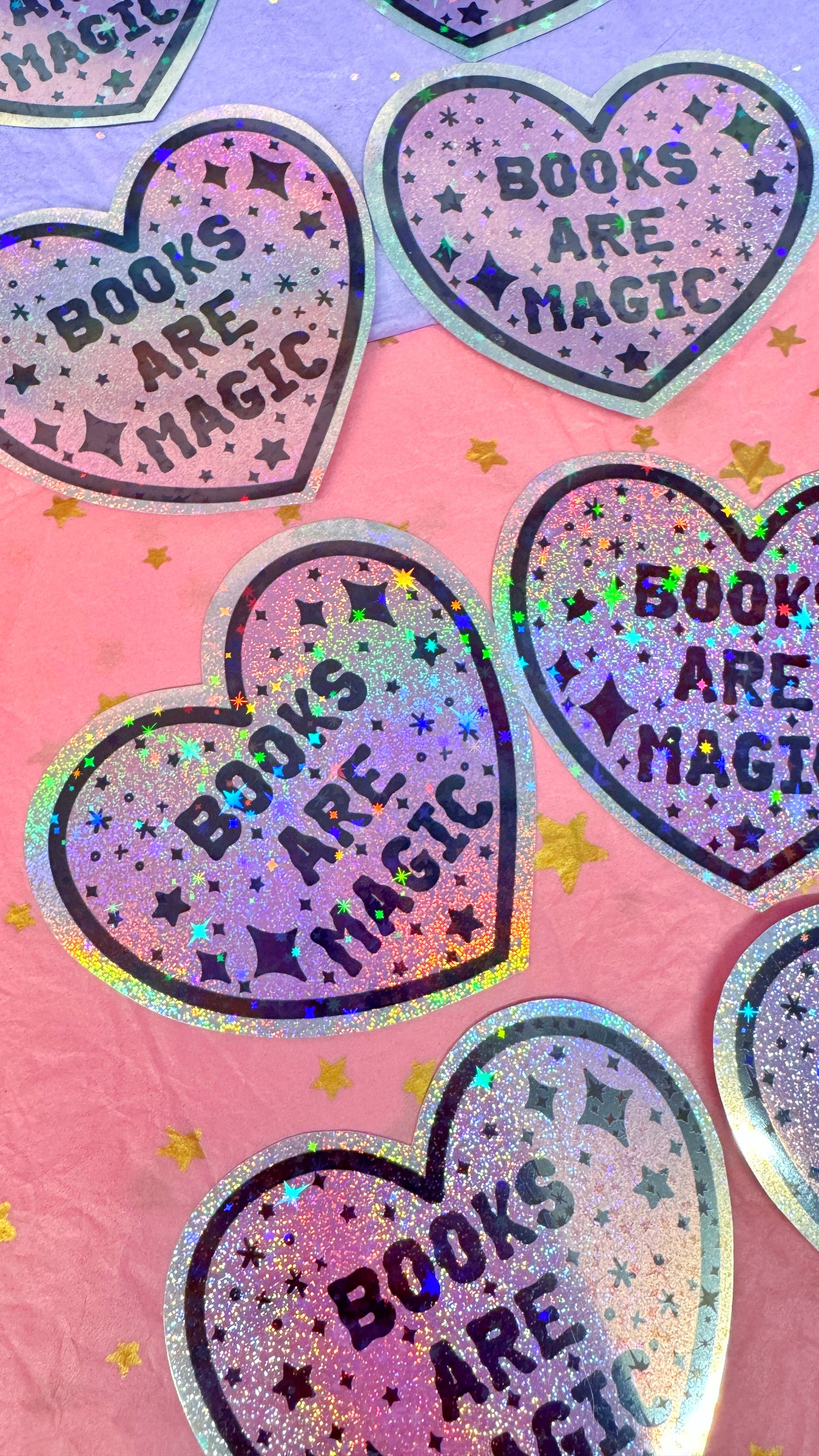 Books Are Magic Holo Sticker