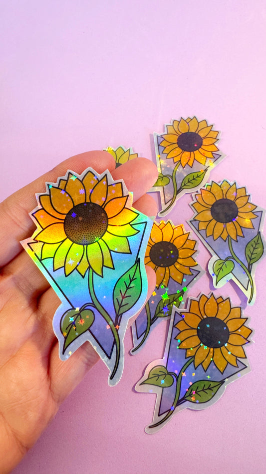 Sunflower Holo Sticker