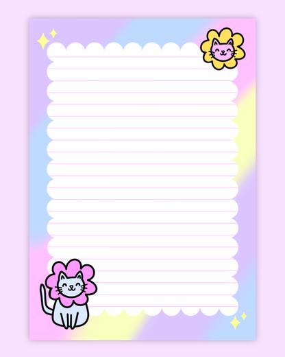 Flower Cat Notepad