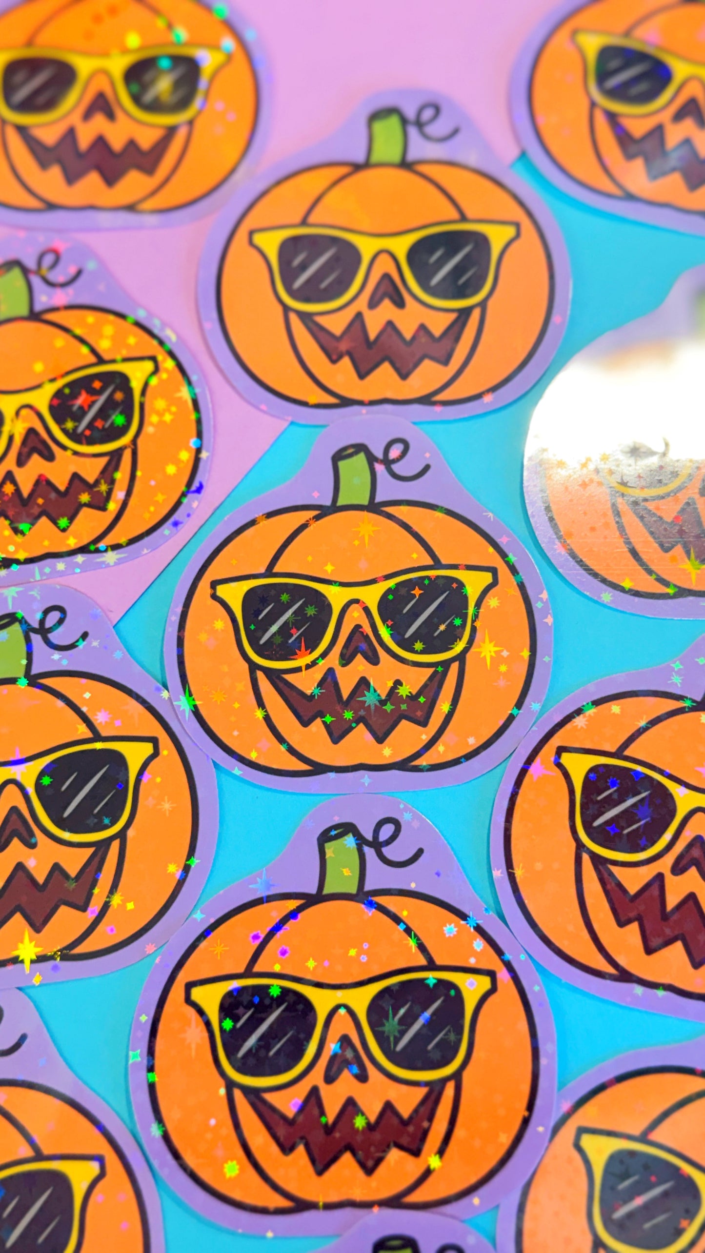 Pumpkin Glitter Sticker