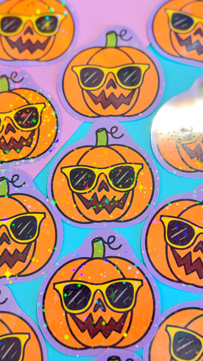 Pumpkin Glitter Sticker