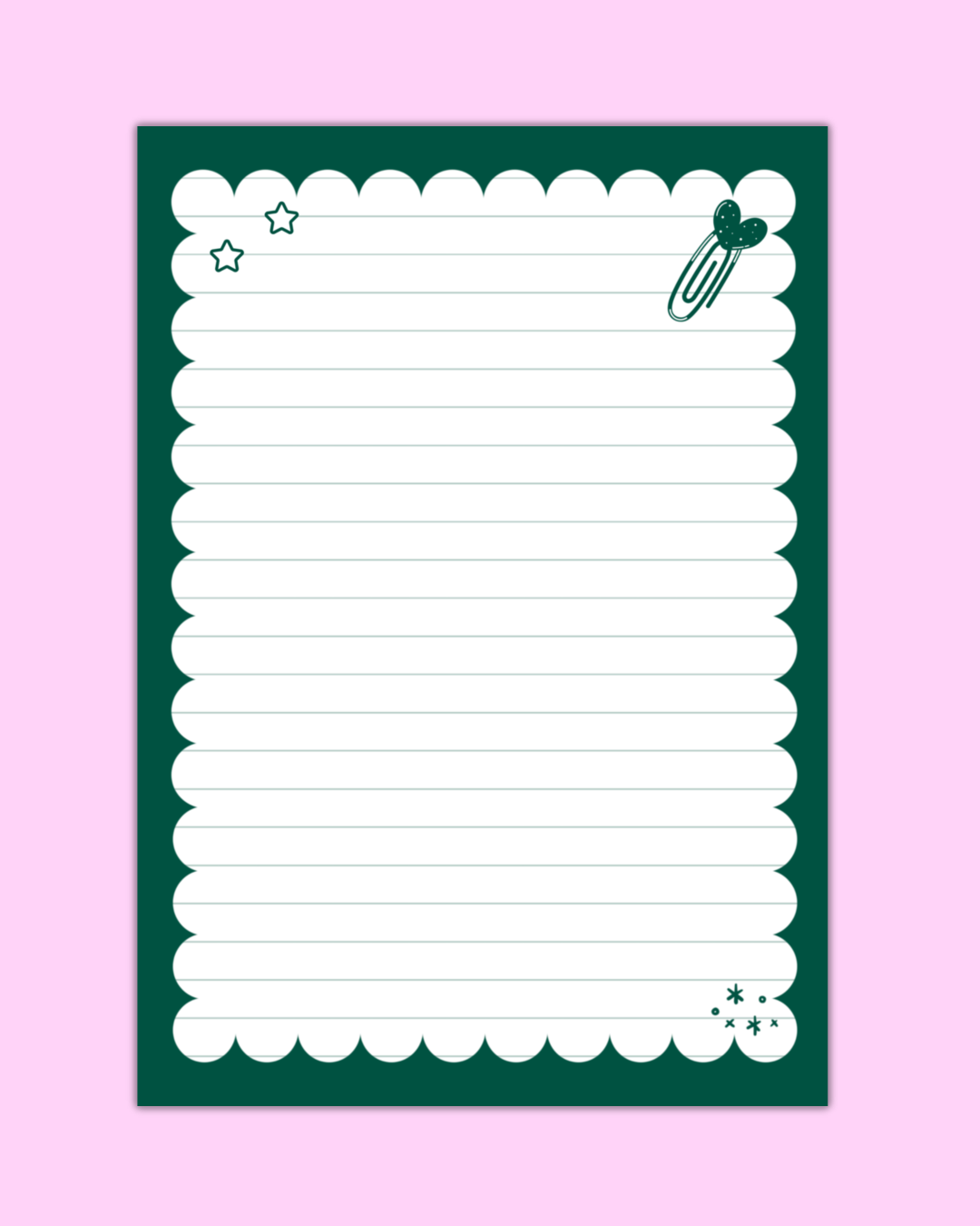 Dark Green A5 Notepad
