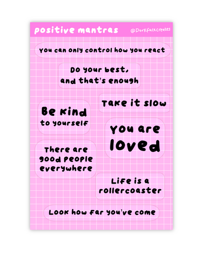 Positive Mantra Stickers
