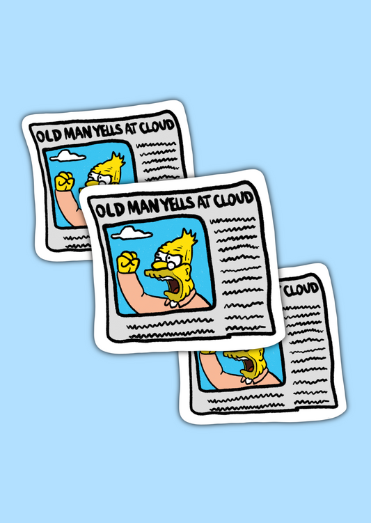 Old Man Yells Sticker