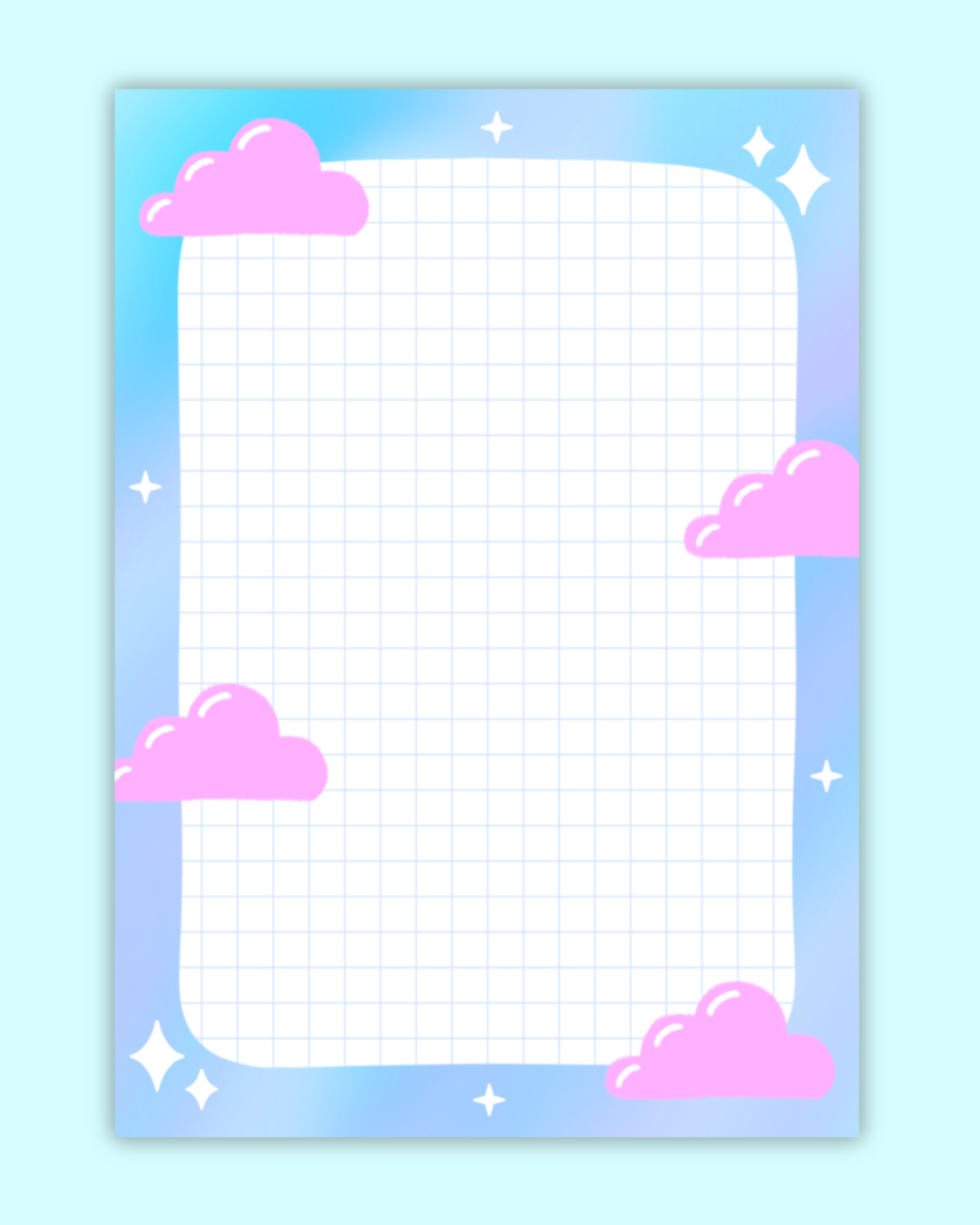 Cloudy A5 Notepad