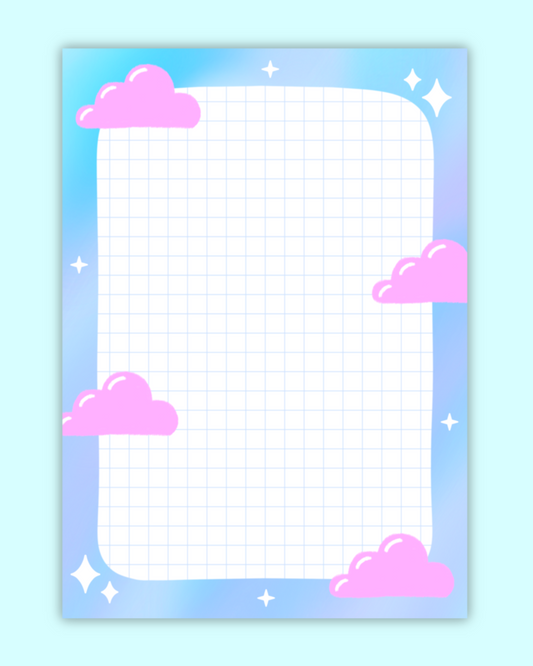 Cloudy A5 Notepad