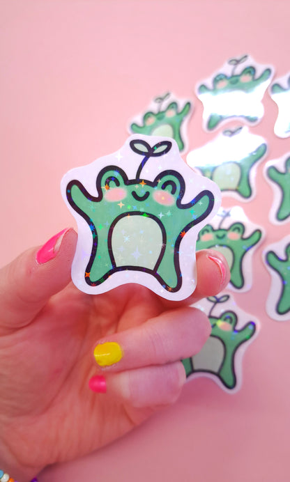 Glitter Frog Sticker